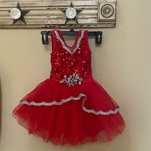 Weissman Red Sequin Dance Costume